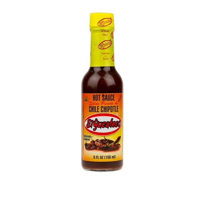El Yucateco Chipotle Salsa Picante Hot Sauce 5 oz GLASS (1 pallet/160 boxes) 3840 Units Total
